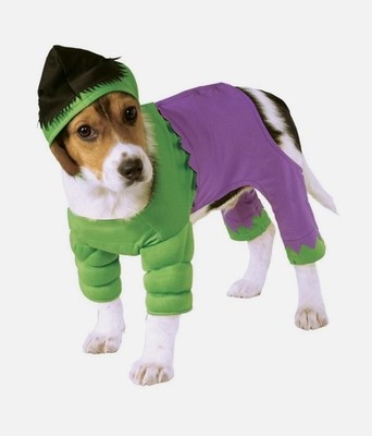 Rubies Pet Costume Size X Large Dog Hulk Marvel Superhero Green Purple New