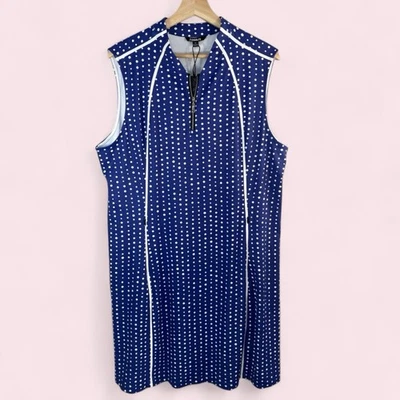 Acegolfs Damen Tennis Golf Kleid UPF 50+, 3/4 Reißverschluss, Taschen, Größe 2XL - Bild 1 von 4