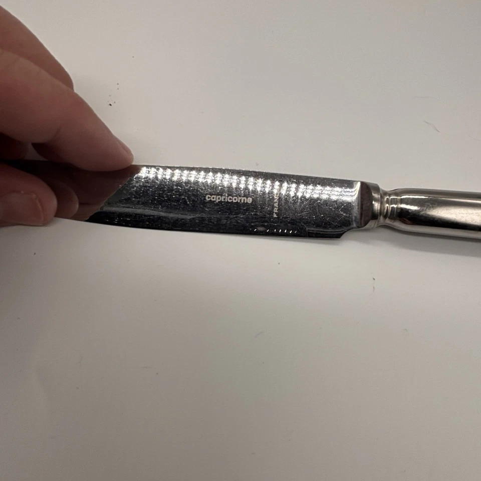 Cuchillos de cena Christofle Oasis 7 piezas plateados Francia cubiertos modernos Foto 3 de 4