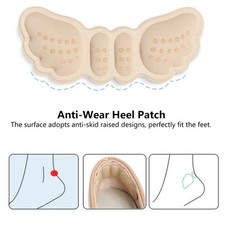  Thickness 6mm 5 Pair Wing Shaped Heel Sticker Non-Slip Anti Wear Heel Patch