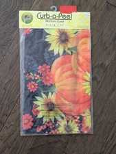 New - Curb-a-Peel Magnetic Mailbox Cover Fabric- Pumpkins and Sunflowers