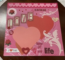 Love Is In The Air-12 x 12 premade scrapbook page