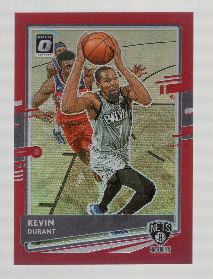 KEVIN DURANT 2020-21 DONRUSS OPTIC RED HOLO PRIZM #85/99 **BROOKLYN NETS**