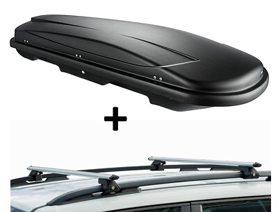 Dachbox JUXT400L+Dachträger CRV135 für LandRover Discovery 5Türer 04-10