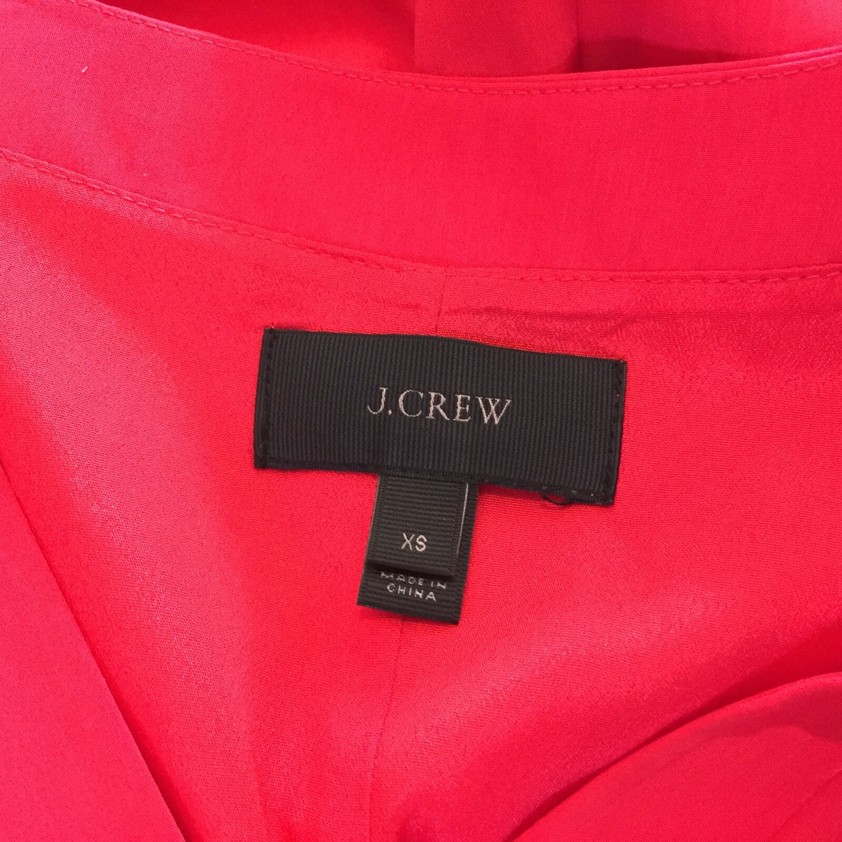 Robe J Crew à Volants Corail Rouge - Taille XS - Col V Sans Manches - Occasion Très Bon état