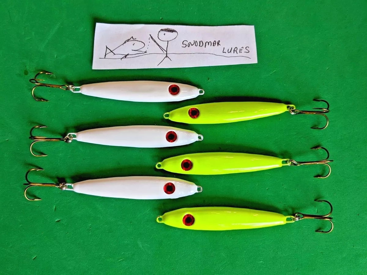 1.5 oz 6 Minnow Spoons Lead Fishing Jigging Casting Lures