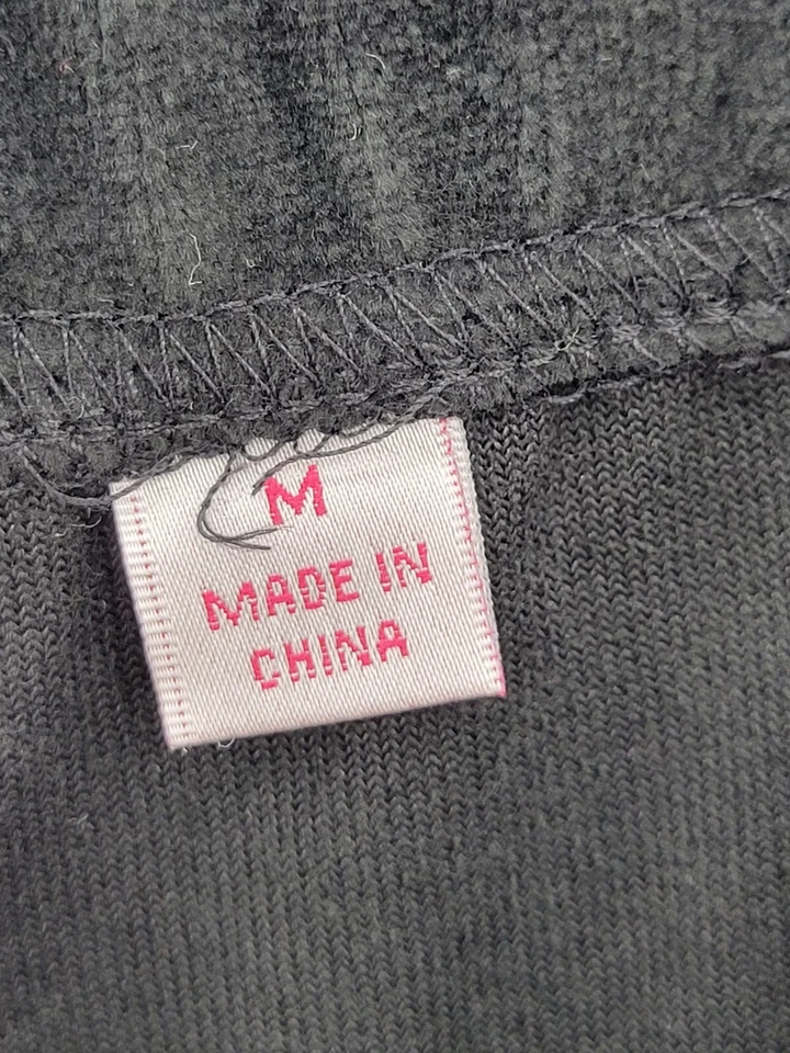 Quacker Factory Pants Womens Medium Black Velvet Pull On Flare Leg Stretch - Image 4 of 4