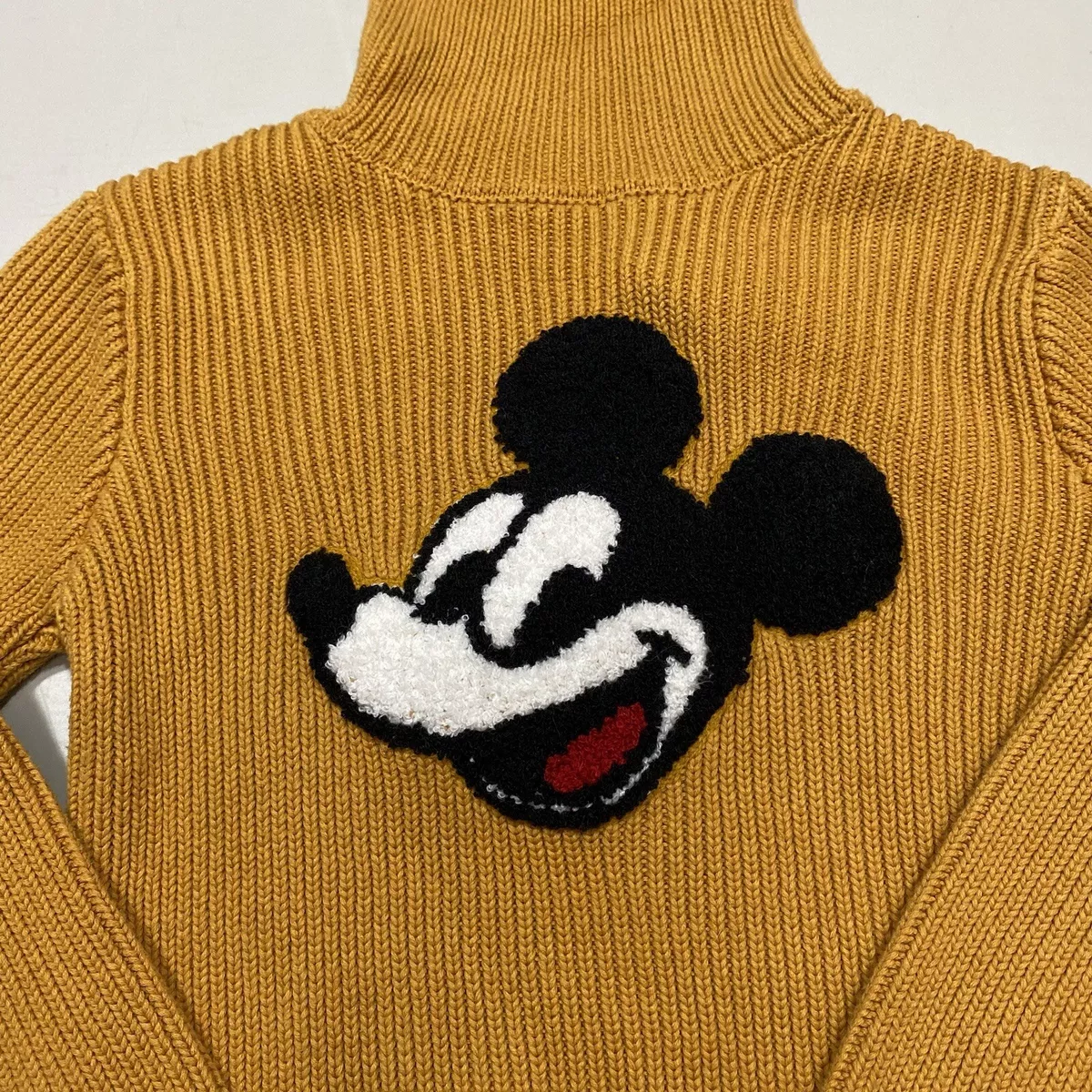 Isla Stewart búnker Inicialmente Retro Mickey Mouse Sweater Gold Turtleneck Ribbed Knit Disney x Forever 21  Sz: S | eBay