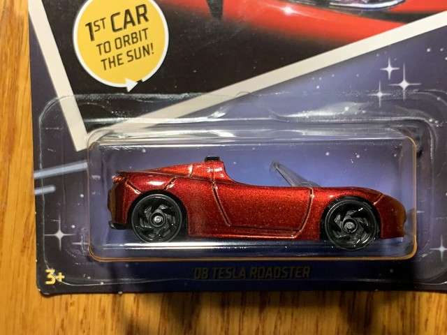 2019 Hot Wheels 1st Car To Orbit The Sun 08 Tesla Roadster Space Greetings