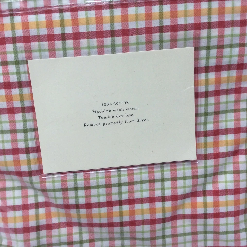 Юбка для двуспальной кровати Pottery Barn PB «Lemon Plaid» розовая зеленая желтая весенняя детская для девочек - Изображение 4 из 4