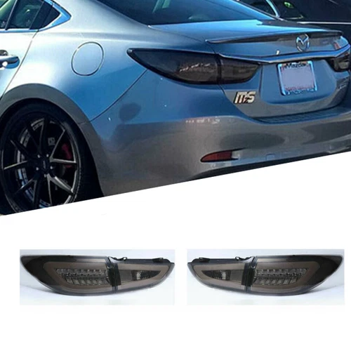 For Mazda 6 2014-2017 Dark LED Tail Lights Brake Trunk Light Sequential Signal - Picture 2 of 14