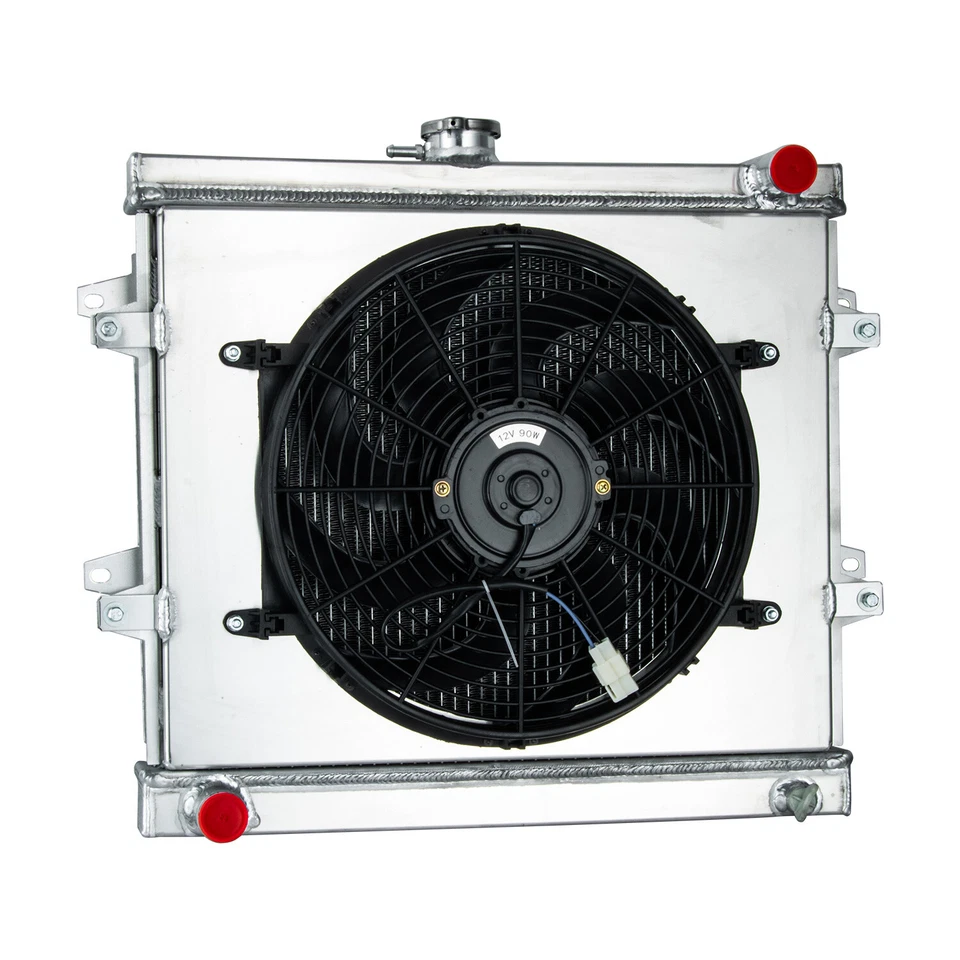3 ROW Radiator+Shroud+Fan For 84-95,1986 Toyota Pickup DLX 4 Runner SR5 2.4L l4 - Изображение 3 из 4