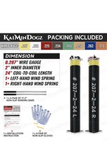 Pair of 2" Garage Door Torsion Springs Set with Non-Slip Winding Bars  Gloves,