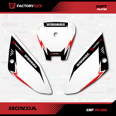#ad Red Shift Number Plate Graphic kit Fit 04 10 Honda Crf70 Crf80 Crf100 CRF 70 80 $17.99