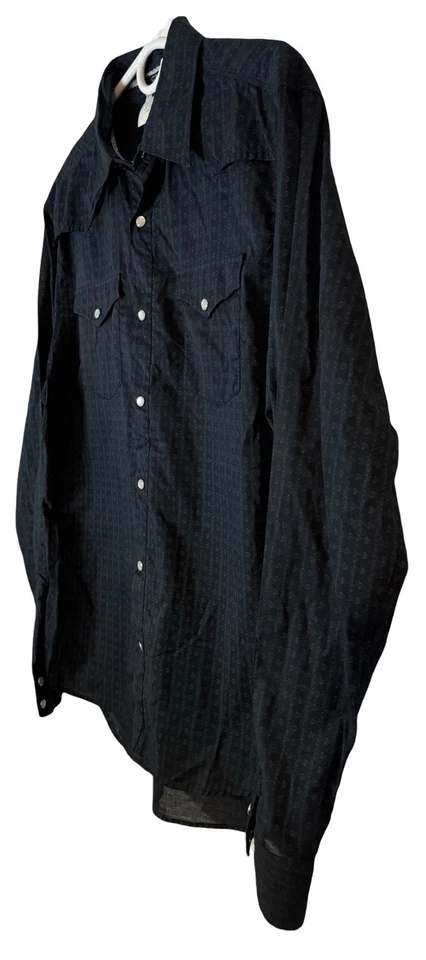 Disfraz CNC Camisa de Vestir Nacional Abotonada Para Hombres 34/48 Perla A Presión Súper Azul Foto 3 de 4