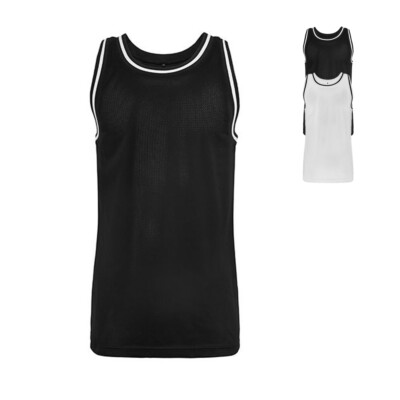 Build Your Brand Herren Tanktop Sporttop Lang Geschnitten MESH TANKTOP Neu BY009