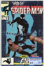 Web of Spider-Man #10 (Marvel 1986) | RAW 8.5 VF+ | Fortune & Shocker Appearance