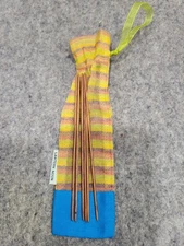 Latern Moon 5" Double Point Needle Sets US 0 Light Wood Gold/Blue Pouch