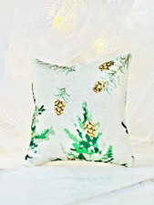 1:12 Scale Miniature Handcrafted Holiday Pillows