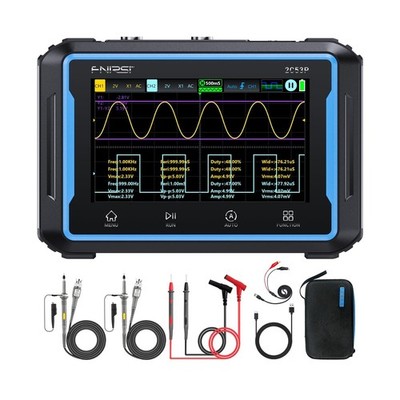 FNIRSI 2C53P Handheld Tablet Oscilloscope Multimeter DDS Signal Generator 3 i...