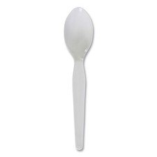 Boardwalk&reg; Heavyweight Polystyrene Cutlery, Teaspoon, White, 1000/Carton