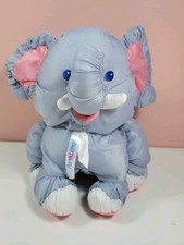 Vintage 1993 Fisher Price Puffalump Gray Baby Elephant Plush