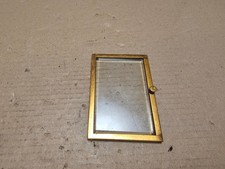 Antike Franz&ouml;sische Kutschenuhr ABGESCHR&Auml;GTE GLASSCHEIBE T&uuml;r 84mm x 56mm