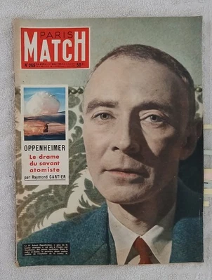 PARIS MATCH N°265 24/4/1954 OPPENHEIMER COTY DE CASTRIES GROCK FERNANDEL CHAPLIN - Photo 1/4