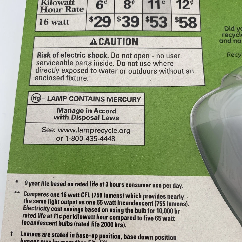 GE Energy Smart Warm Soft Light CFL Bulbs - Model 28909 R30- 15 Watts (3 Bulbs) - Image 4 of 4