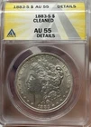 1883-S Morgan Silver Dollar AU55 Details ANACS - Key Date! Nice Details!