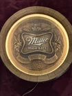 Vintage Barrel Sign Miller Lite “A Fine Pilsner Beer” Neon light-up barrel sign
