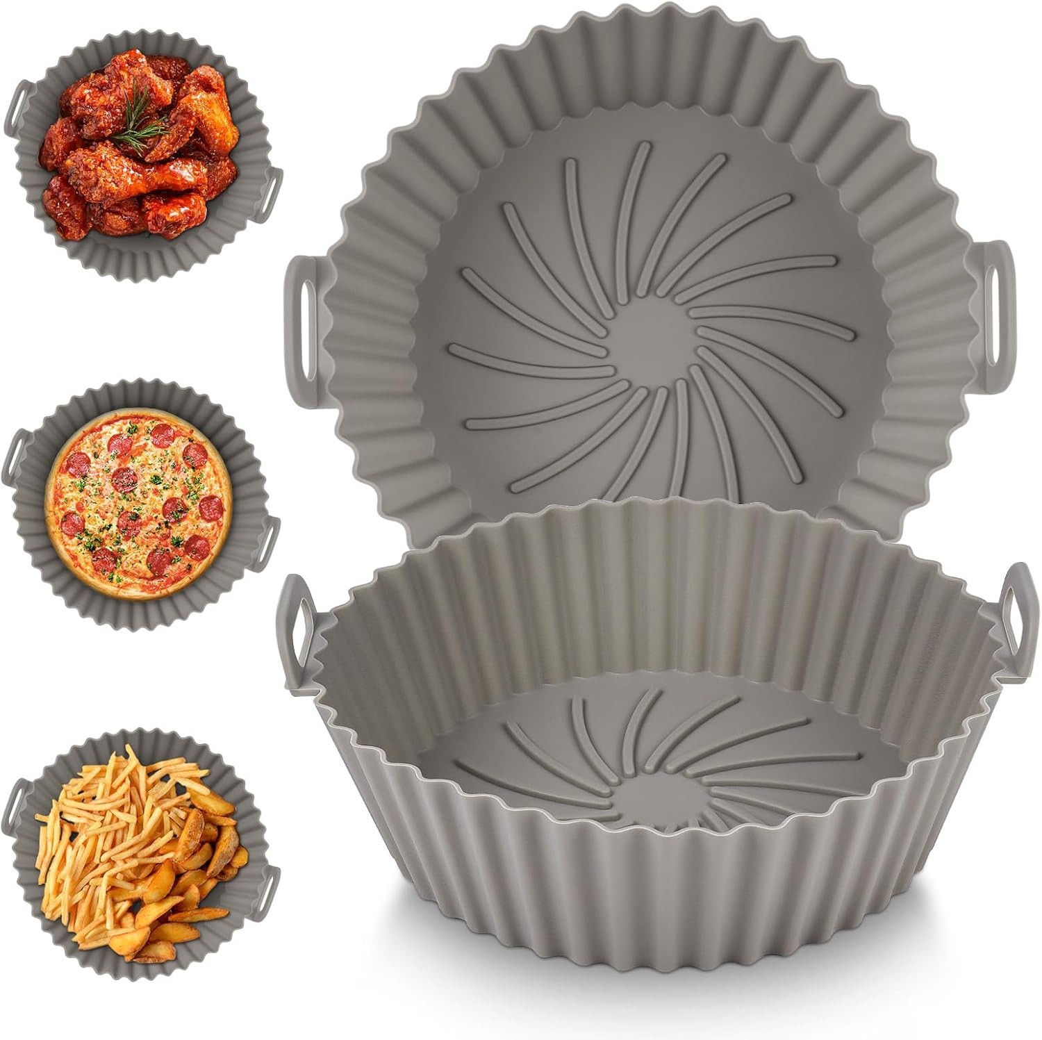 Cestello Silicone Friggitrice ad Aria 6.5in - 2 Pezzi Multicolore