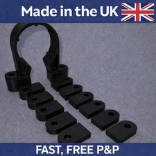 Aquaflow 40mm 1 1/2" Waste Pipe Clip/Bracket Spacers-Black-14 Pack Toolstation