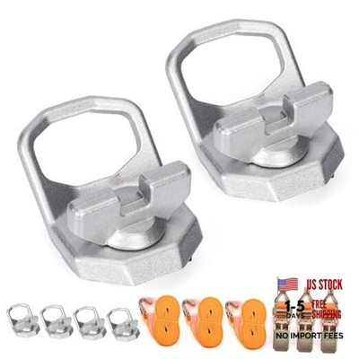 6pcs Lock and Ride Max D-Rings with 16FT D-Rings with Cargo Straps Set (9pcs)