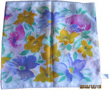 Vintage Glentex 13" x 58" Italy Purple, Pink, Yellow, Green Women's Scarf