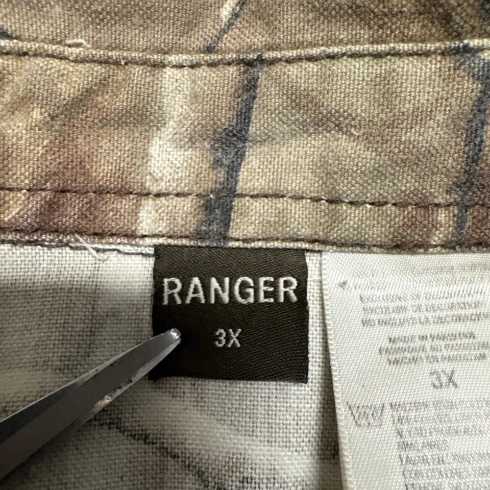 Camisa con botones Ranger 3XL camuflaje manga larga 100 % algodón caza exterior Foto 3 de 4