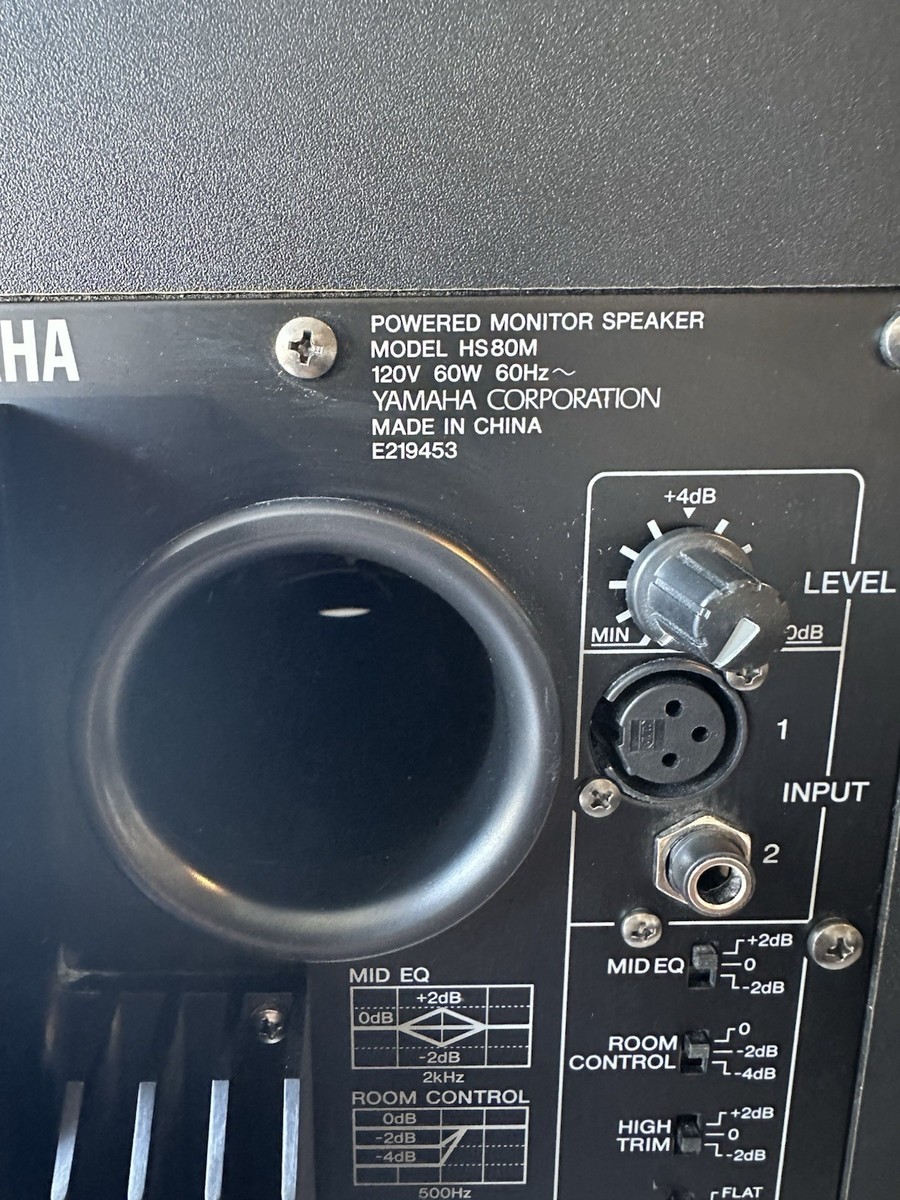 Lot Of 2 Yamaha HS80M Studio Reference Monitor Speakers - Black | eBay