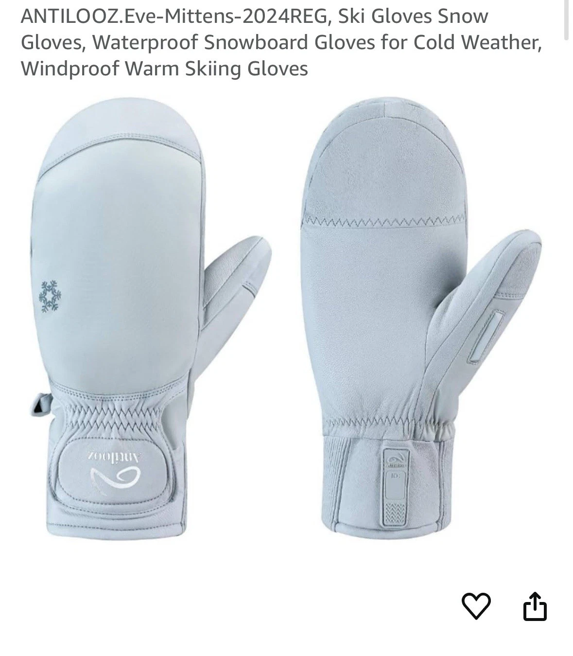 ANTILOOZ.Eve-Mittens Ski Snow Waterproof Snowboard Windproof Gloves New