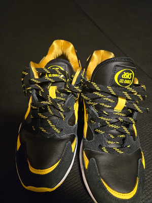 ASICS Gel Diablo Men's Low Top Lace Up Sneaker Black/Yellow Colorblock