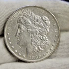 1880 O US Morgan Silver Dollar $1 AU Details (Cleaned)