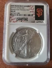 2014-SILVER AMERICAN EAGLE NGC MS-69 SF GIANTS WORLD CHAMPIONS NICE COIN!!!