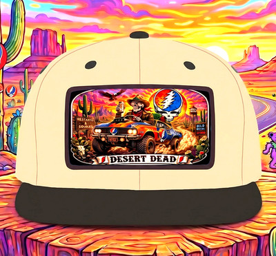 MUSIC HEROS Desert Dead Removable Metal Patch | Flat Bill Snapback