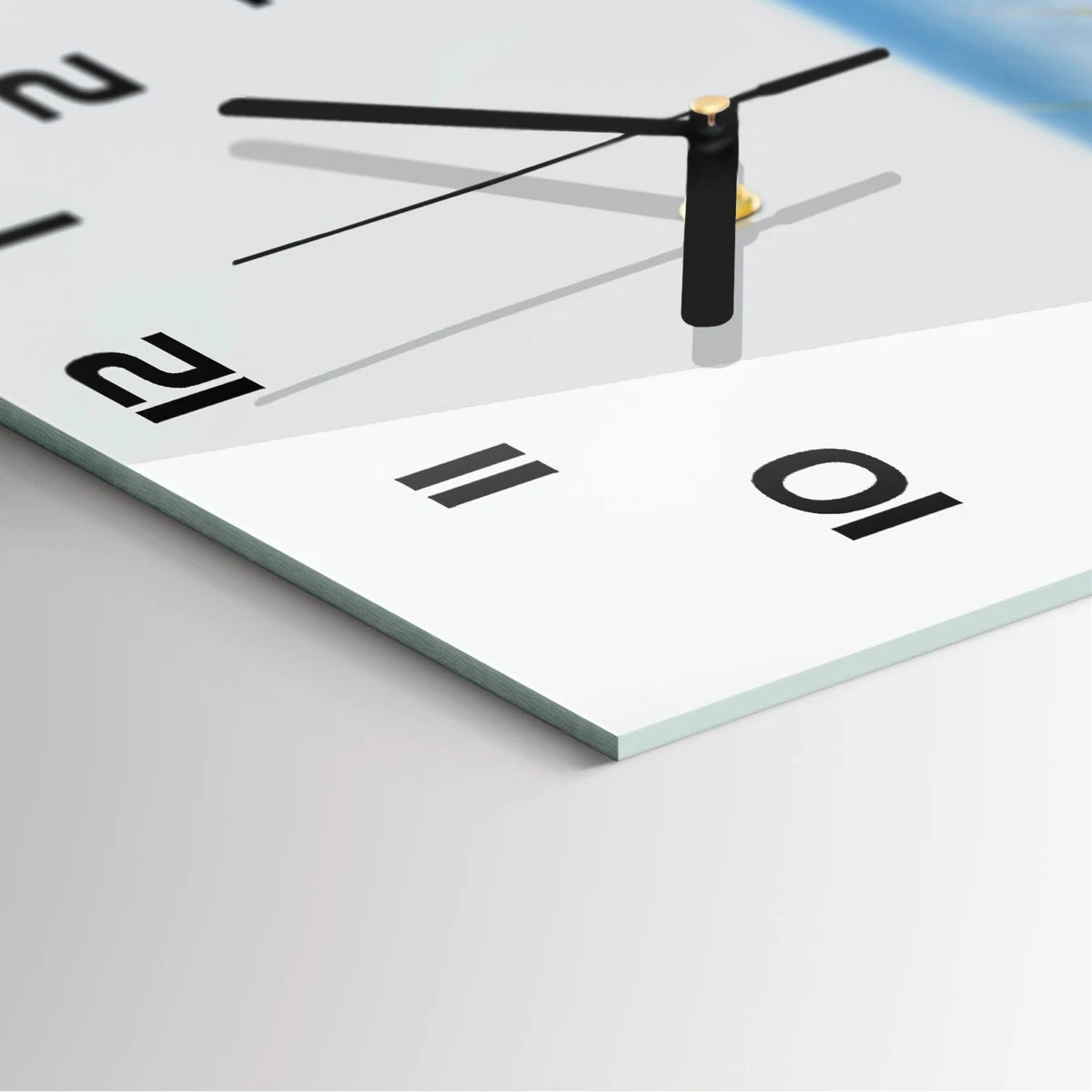 Reloj de Pared Rectangular Cristal Templado Silencioso Dunas Costeras 30x60 cm