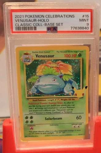 PSA 9 MINT Venusaur Holo Pokemon Card Celebrations Classic Collection 15/102