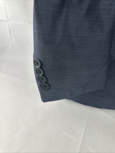 Steve Harvey 40R 32W 32I4Pc Blue Metallic Model KING Pant Suit Vest Tie - Picture 9 of 9