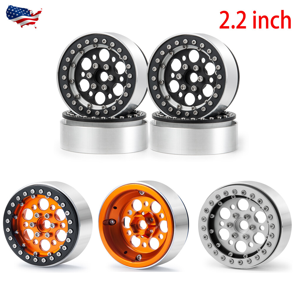 Aluminum Beadlock Wheel Rims for 1/10 RC Axial Wraith SCX10 TRX4 D90 car