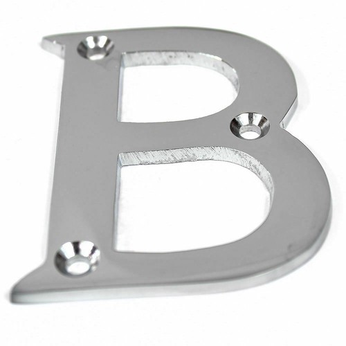 Satin Chrome Door Numbers & Letters 3" ( 75 mm ) House Flat Apartment