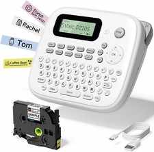 Label Maker Machine with-Tape, D210S Label Maker with Keyboard