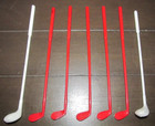 7 Vintage Swizzle Sticks Golf Clubs Cocktail Drink Stirrers Red Wedges 2 Drivers — photo 1