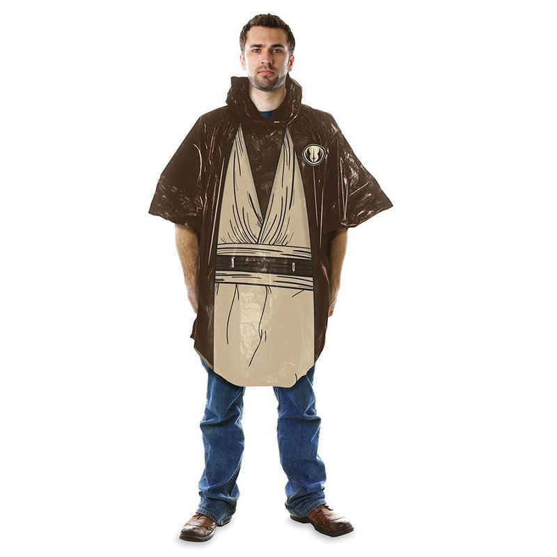 Star Wars Poncho Jedi Adult Rain Poncho with Hoodie Waterproof